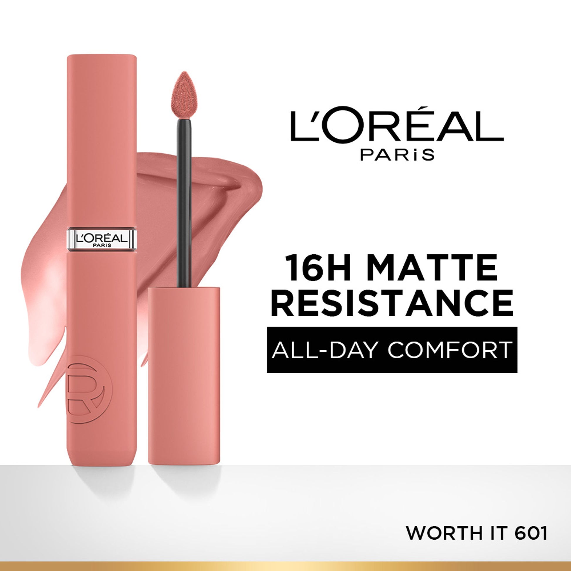 LOreal Paris Infallible Matte Resistance Lipstick, Transfer Resistant Formula - Lazy Sunday 150 - 601 Worth It