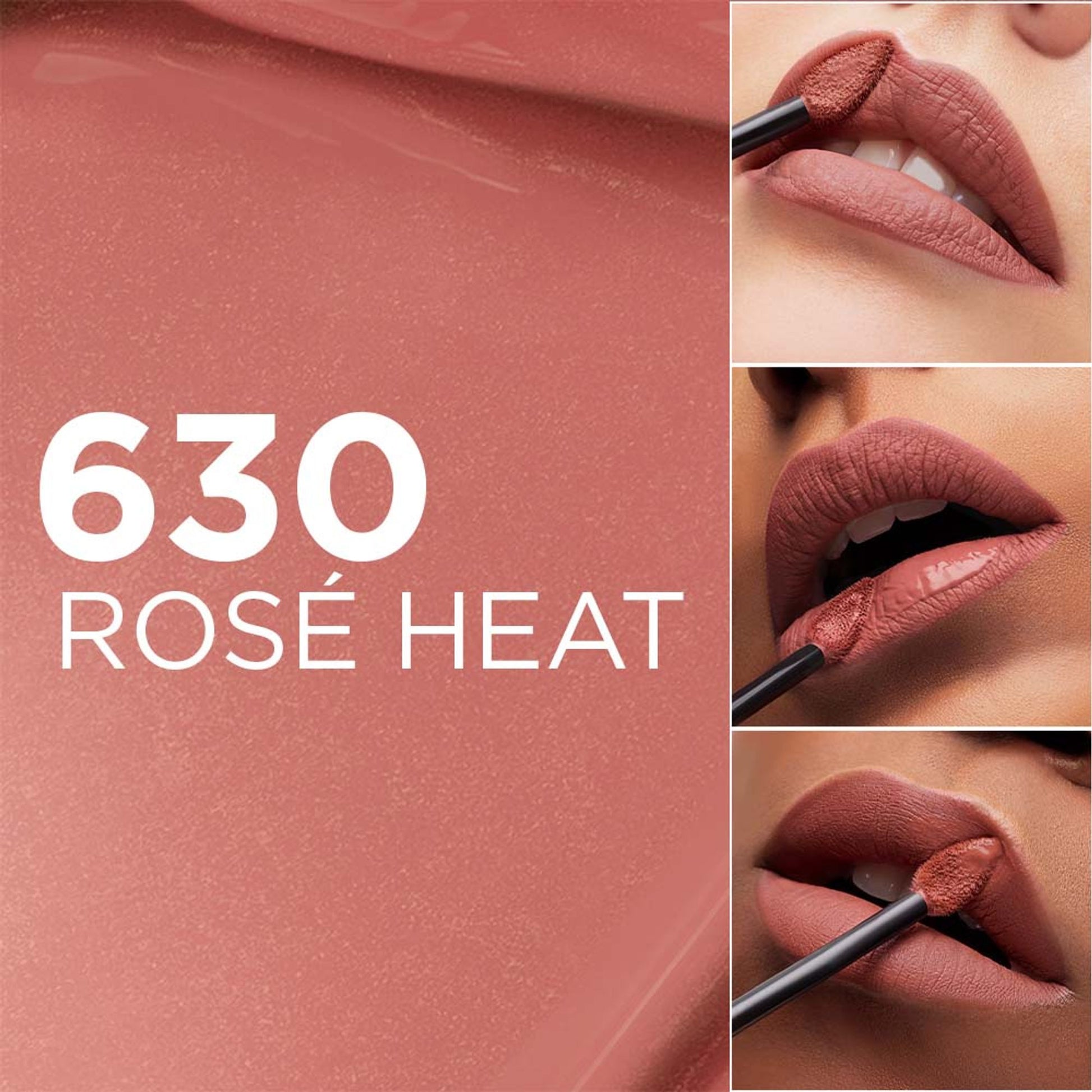 LOreal Paris Infallible Matte Resistance Lipstick, Transfer Resistant Formula - Lazy Sunday 150 - 630 Rose Heat