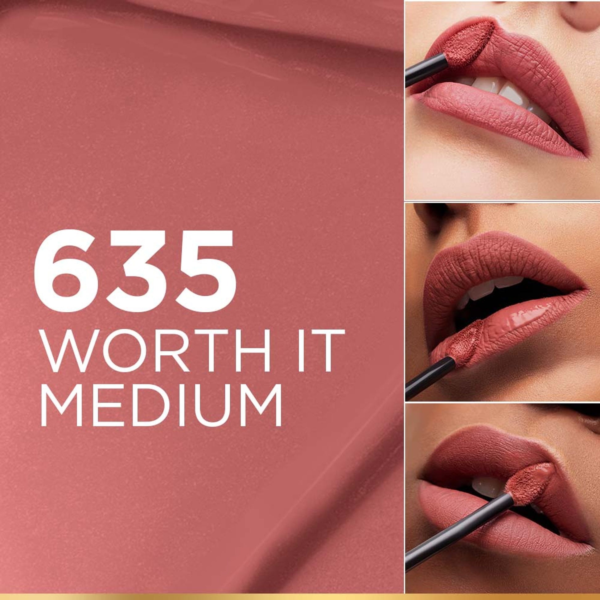 LOreal Paris Infallible Matte Resistance Lipstick, Transfer Resistant Formula - Lazy Sunday 150 - 635 Worth It Medium