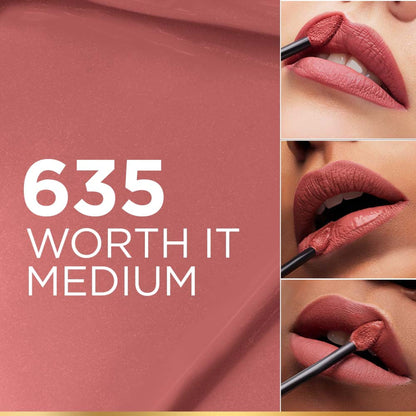 LOreal Paris Infallible Matte Resistance Lipstick, Transfer Resistant Formula - Lazy Sunday 150 - 635 Worth It Medium