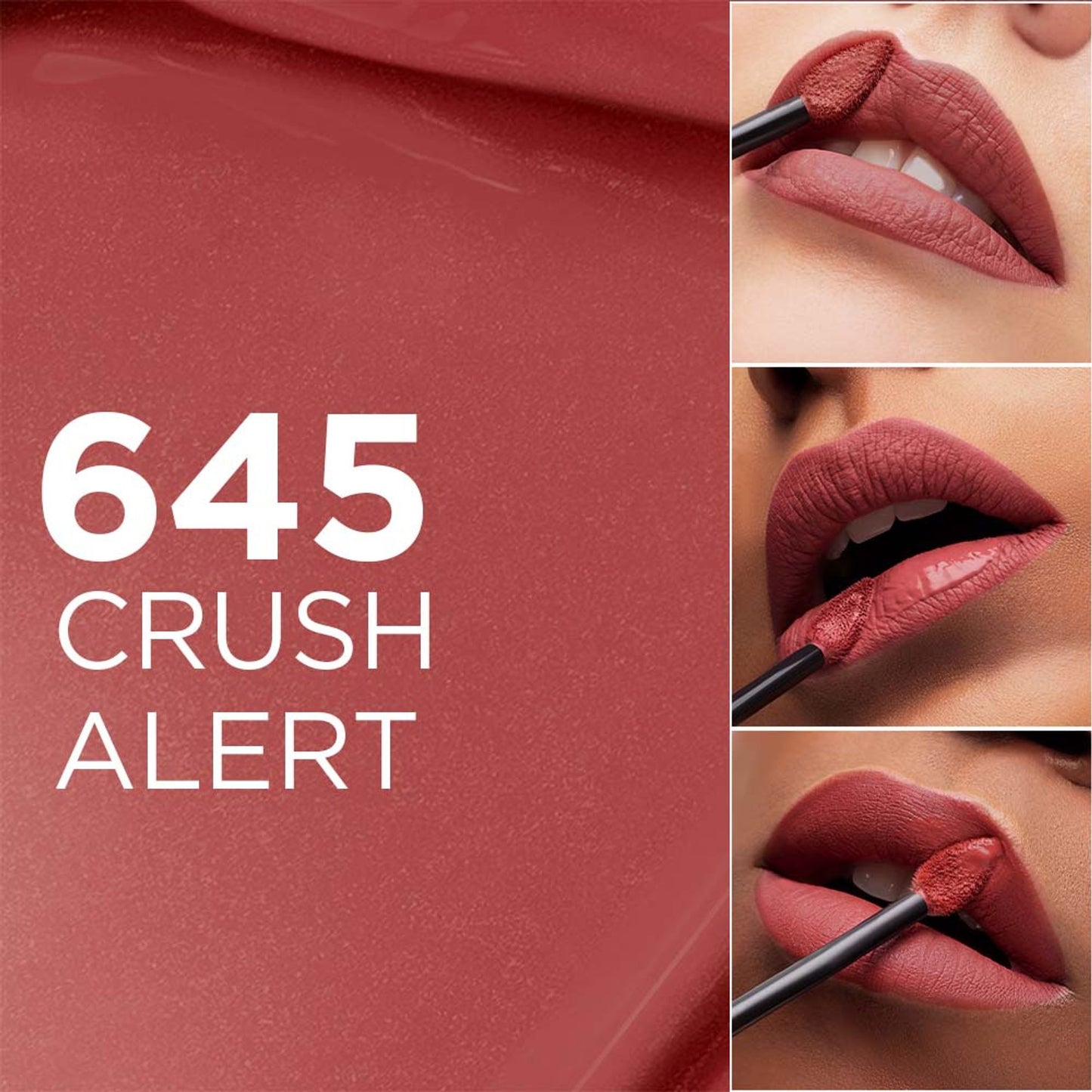 LOreal Paris Infallible Matte Resistance Lipstick, Transfer Resistant Formula - Lazy Sunday 150 - 645 Crush Alert