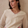 Dhiyona IE Embroidered Straight Kurta Palazzos Set