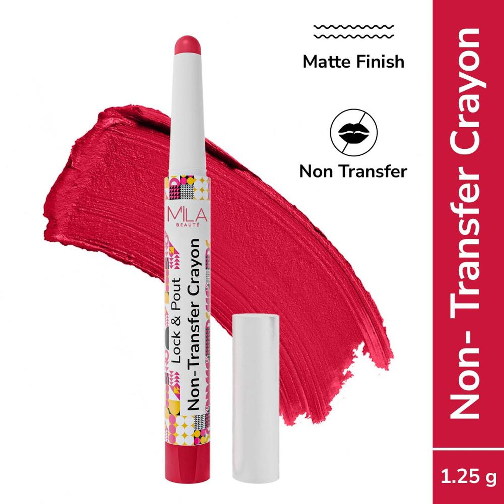 Mila Beauté Lock & Pout Transfer - Proof Matte Crayon With Ceramides & Shea Butter - Spill The Tea