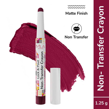 Mila Beauté Lock & Pout Transfer - Proof Matte Crayon With Ceramides & Shea Butter - All Eyes