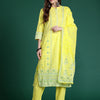 Dhiyona IE Ethnic Motifs Printed Beads & Stones Pure Cotton Kurta Set