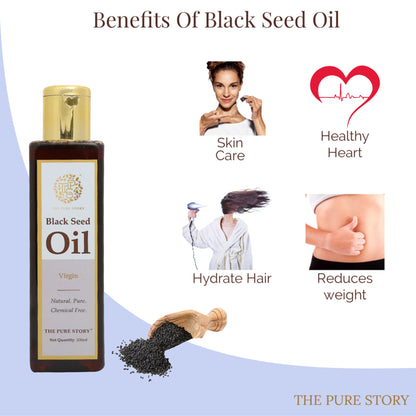 The Pure Story Black Seed Hair & Skin Oil - Pure And Natural