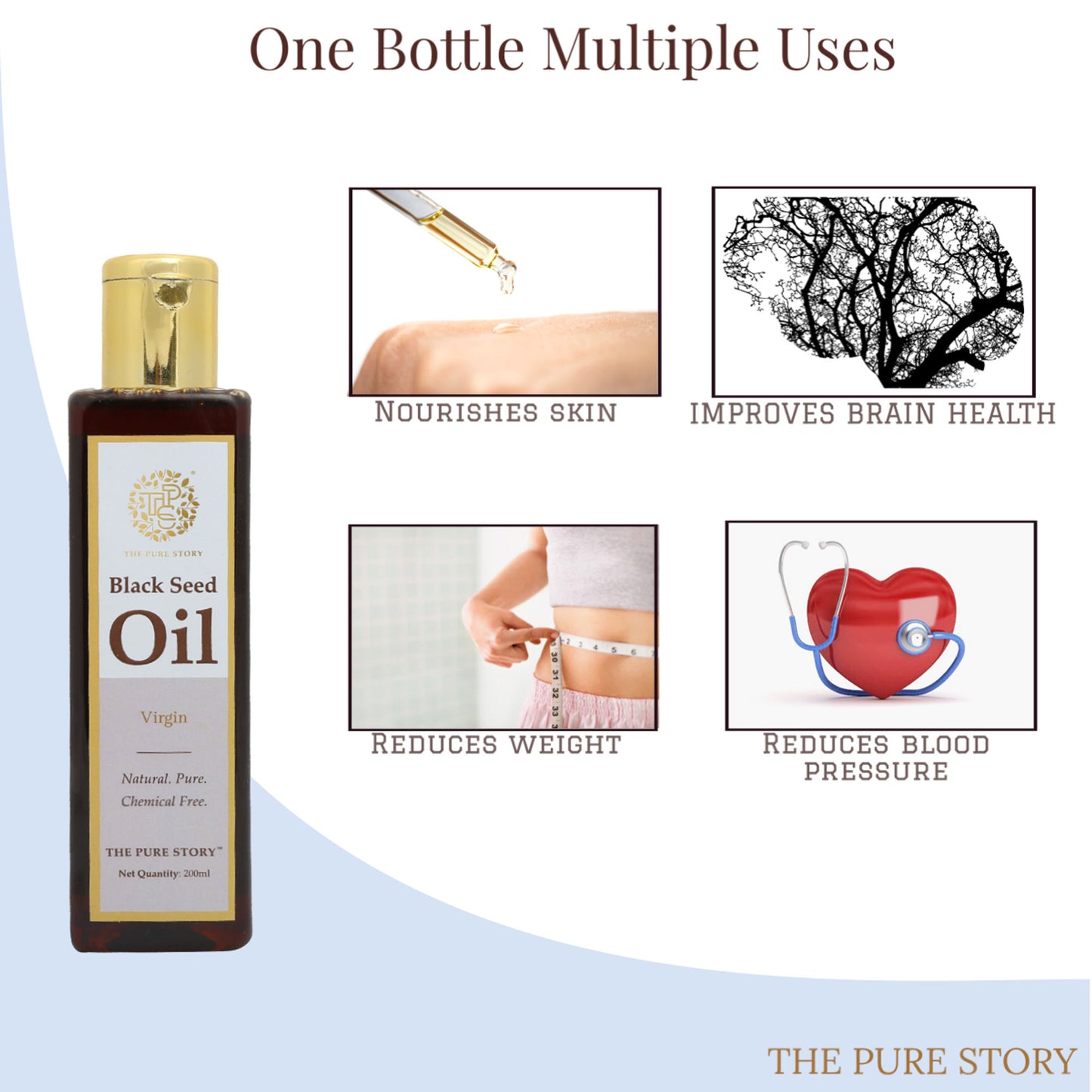 The Pure Story Black Seed Hair & Skin Oil - Pure And Natural