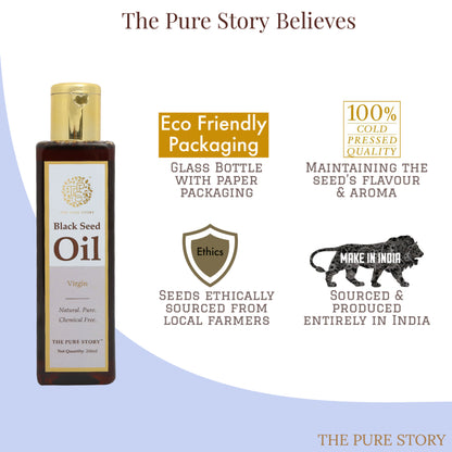 The Pure Story Black Seed Hair & Skin Oil - Pure And Natural