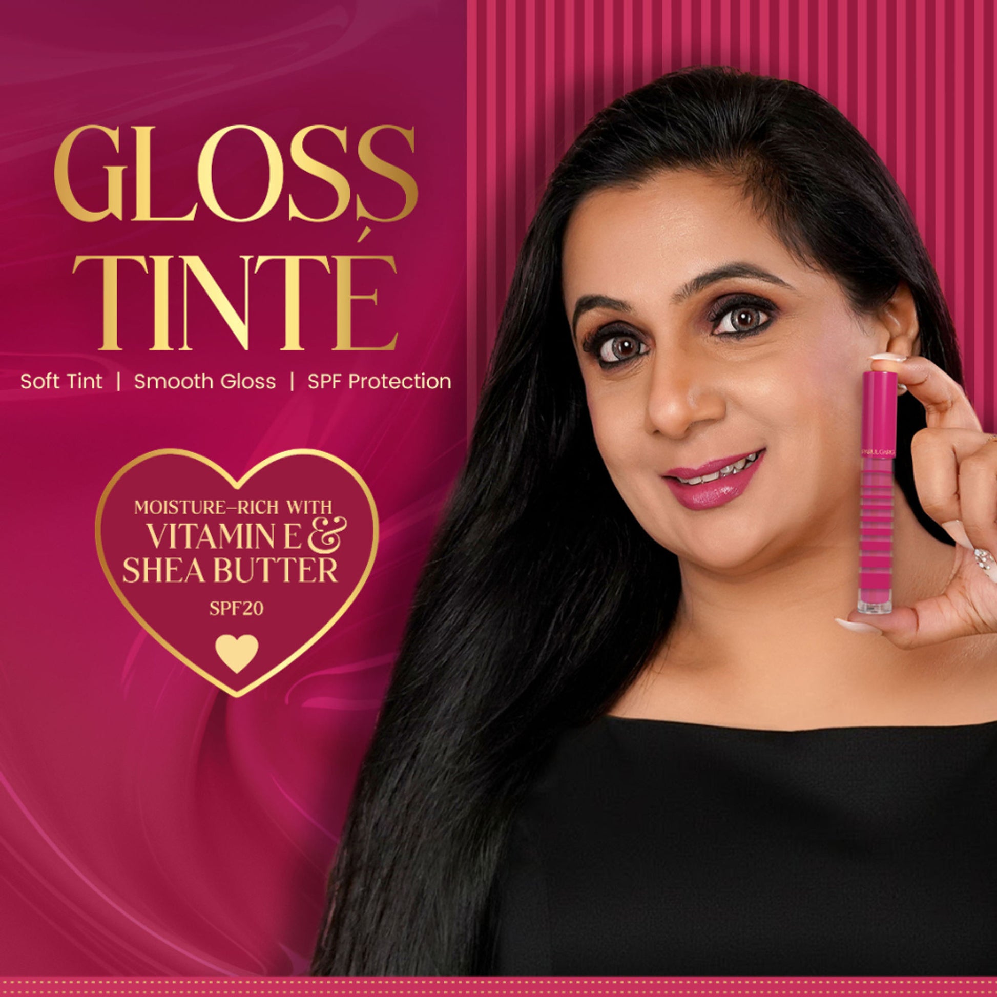 Parul Garg Beauty High Shine Nourishing Tinted Lip Gloss with SPF 20 - Luxe - Luxe