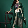 Dhiyona IE Ethnic Motifs Yoke Design Pure Cotton Kurta With Trousers & Dupatta
