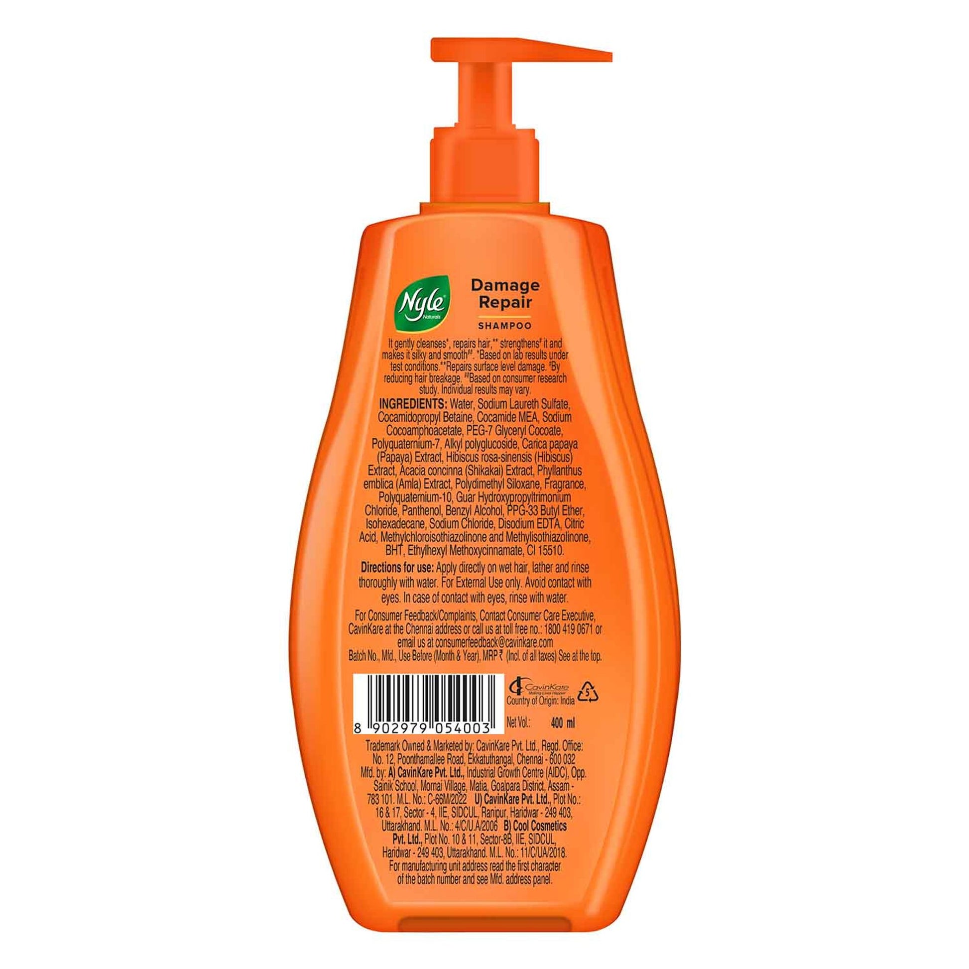Nyle Naturals Damage Repair Shampoo with Goodness Of Shikakai & Hibiscus
