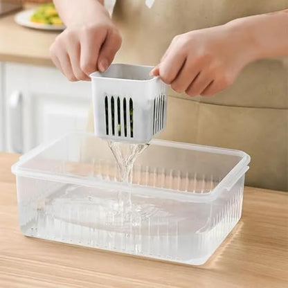 HomeWiz Fridge Storage Containers Large 6-Grid