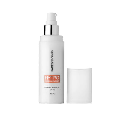 FACES CANADA Hydra Face Moisturizer, 50ml SPF 15, 5% NIACINAMIDE