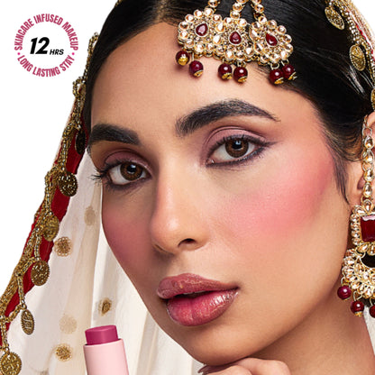 The Skin Diet Company Blush Barrier Balm - Bright Pink Longwear, Lip & Cheek Tint - Sweet Sin