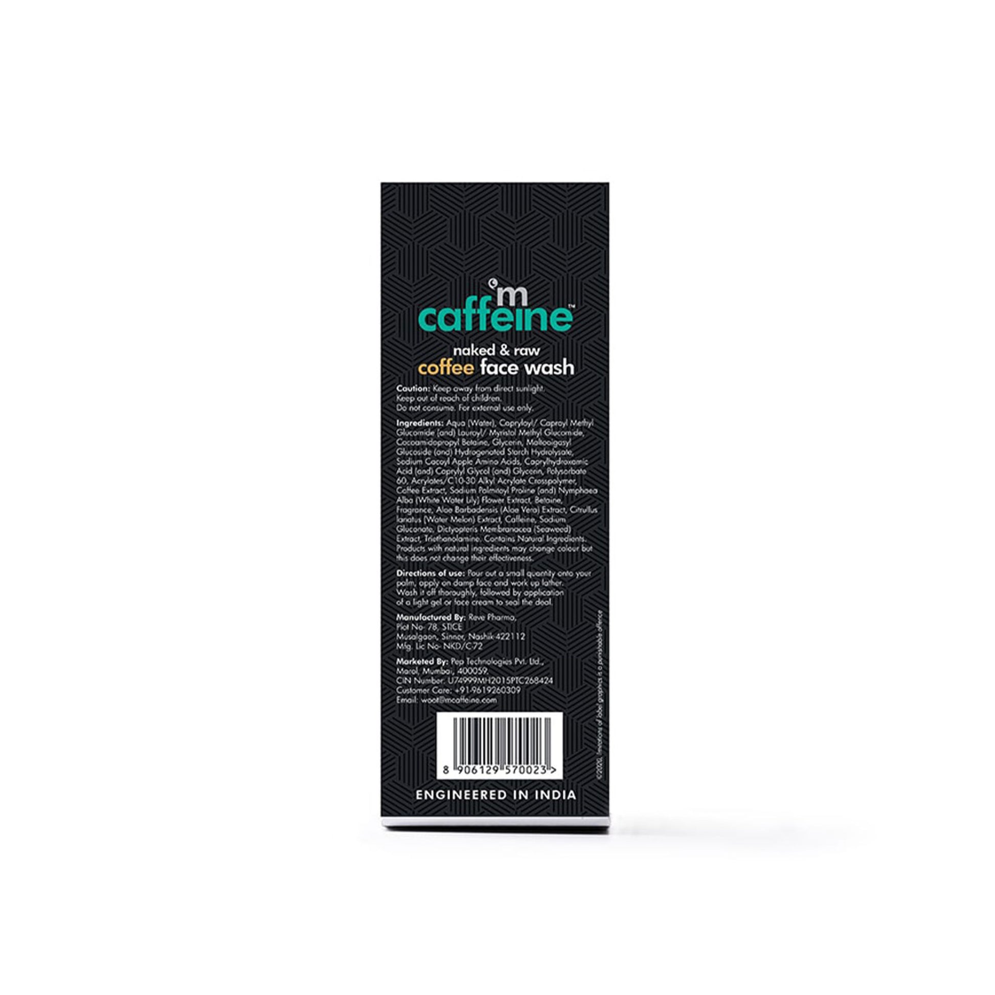 MCaffeine Coffee Face Wash for Fresh & Glowing Skin - Hydrating Cleanser for Oil & Dirt Removal