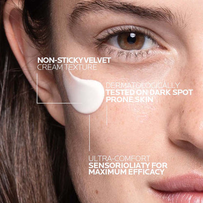 La Roche-Posay Mela B3 SPF30 moisturizer and broad-spectrum sunscreen with Melasyl for dark spot treatment, shown in a sleek tube.