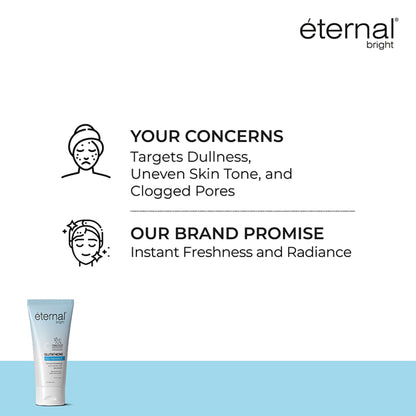 eternal bright Glutathione Facewash For Deep Cleansing & Skin Brightening