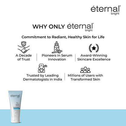eternal bright Glutathione Facewash For Deep Cleansing & Skin Brightening