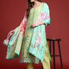 Dhiyona IE Floral Embroidered Thread Work Kurta With Trousers & Dupatta