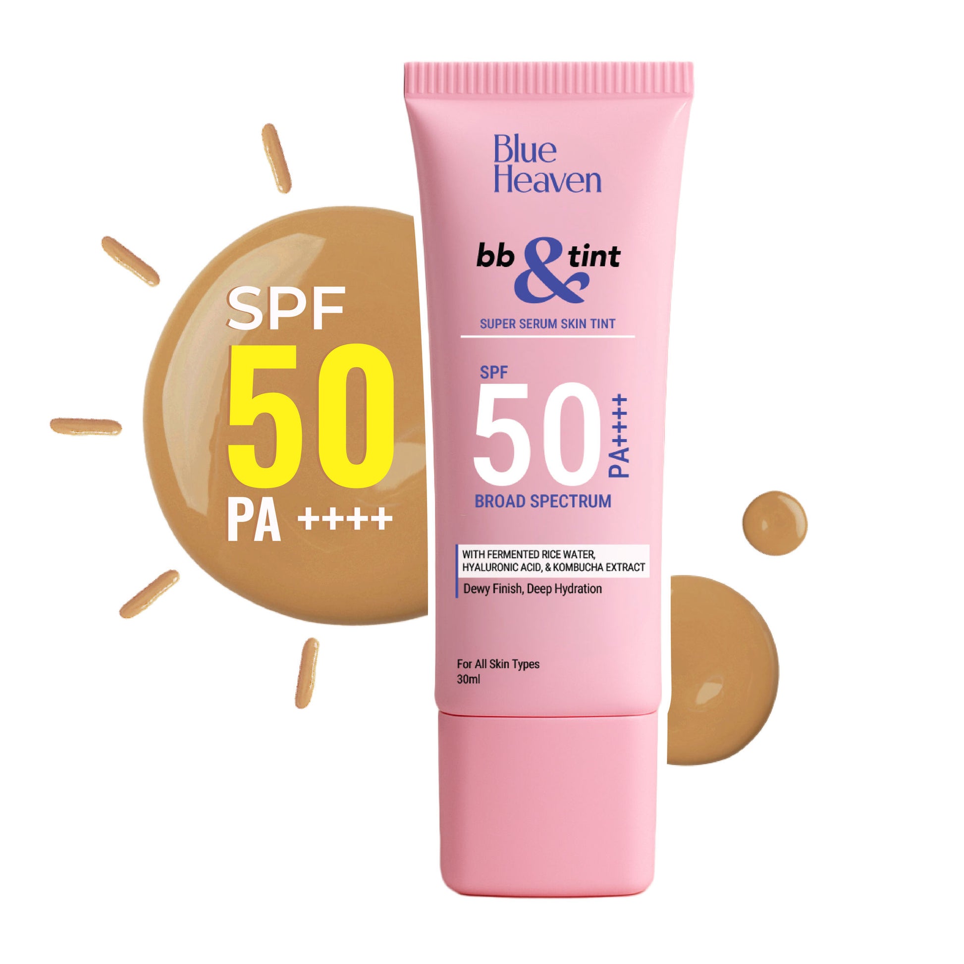 Blue Heaven BB & Tint BB Cream 4 In 1 Lightweight Foundation - Warm Caramel