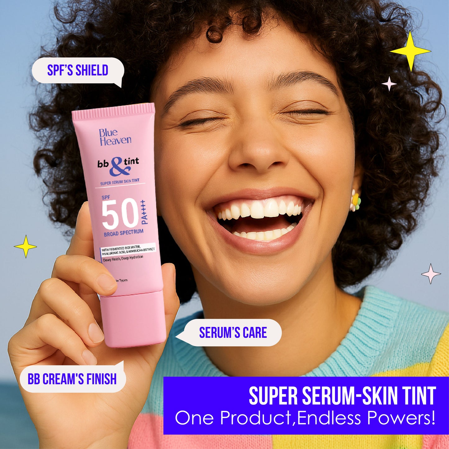 Blue Heaven BB & Tint BB Cream 4 In 1 Lightweight Foundation - Warm Caramel