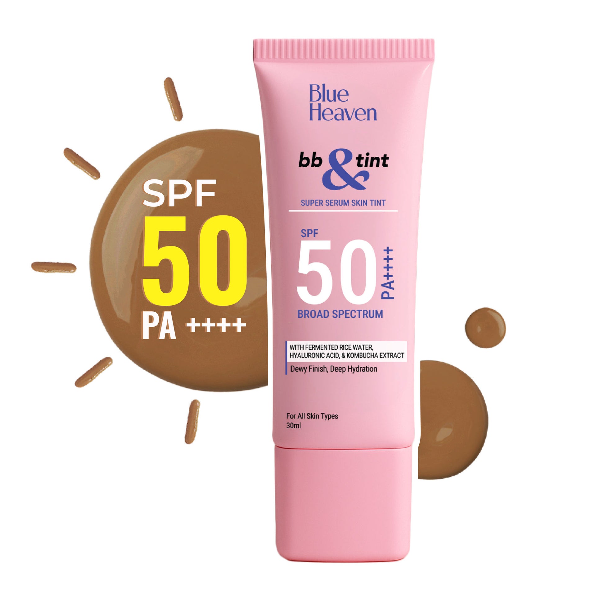 Blue Heaven BB & Tint BB Cream 4 In 1 Lightweight Foundation - Deep Tan