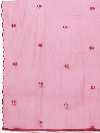 Dhiyona VA Women's Embroidered Kurta with Trousers & Dupatta