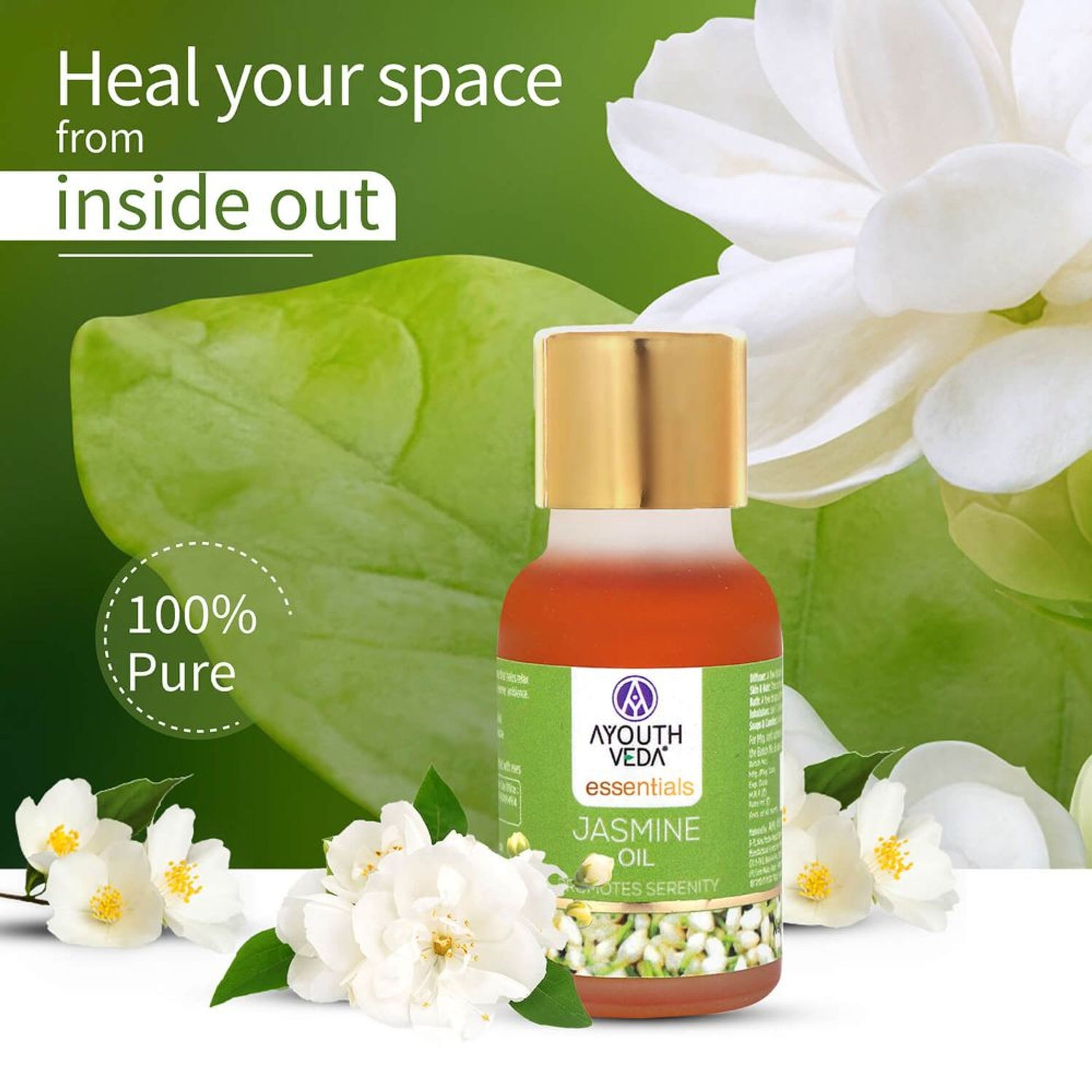 Jasmine Essential Oil for Aromatherapy to Relax Mind & Rejuvenate Skin & Hair Naturally