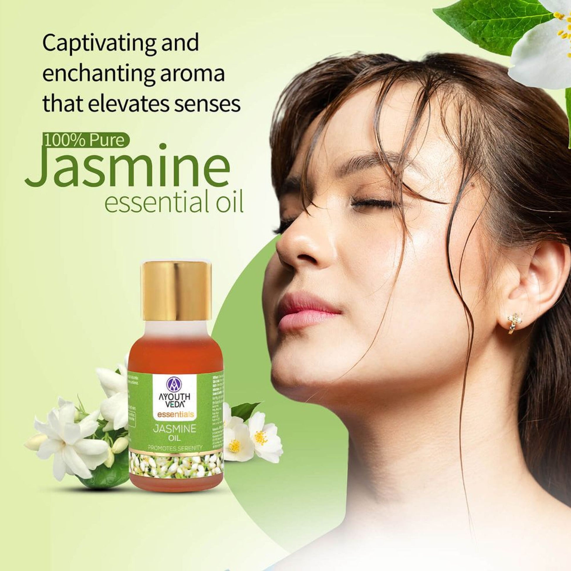 Jasmine Essential Oil for Aromatherapy to Relax Mind & Rejuvenate Skin & Hair Naturally