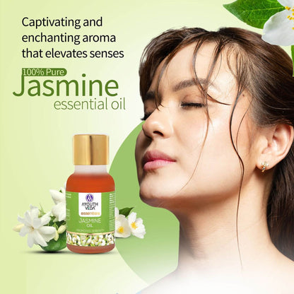 Jasmine Essential Oil for Aromatherapy to Relax Mind & Rejuvenate Skin & Hair Naturally