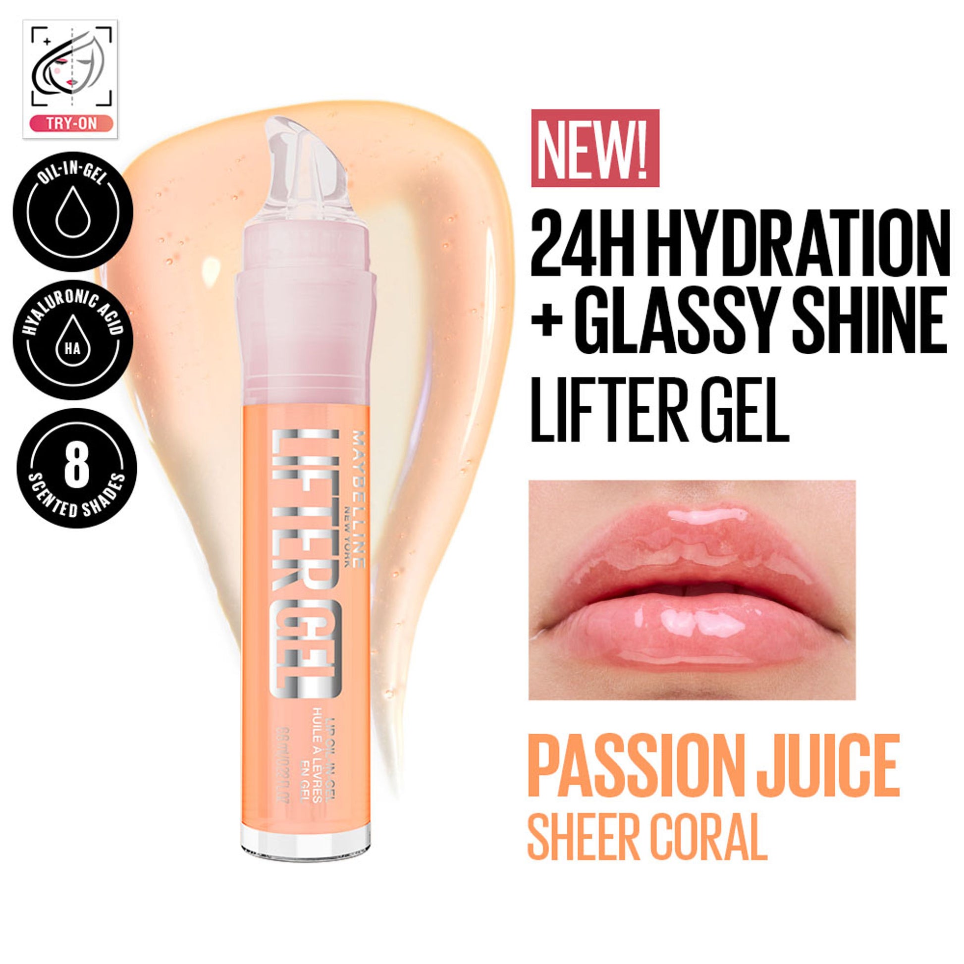 Maybelline New York Lifter Gel Lip Oil In Gel - Passion Juice
