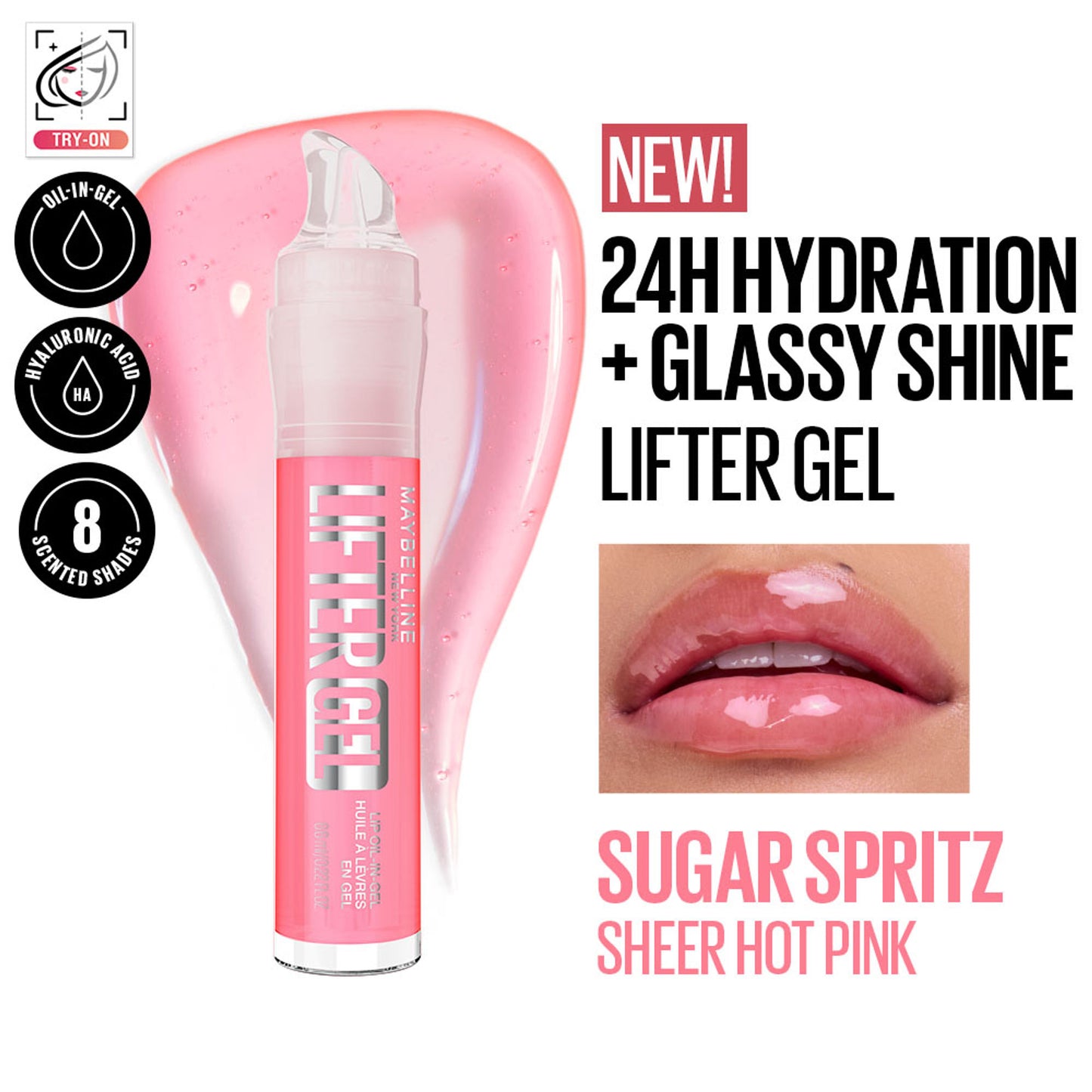 Maybelline New York Lifter Gel Lip Oil In Gel - Sugar Spritz