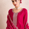 Dhiyona IE Ethnic Motifs Embroidered Sequinned Kurta With Trousers & Dupatta