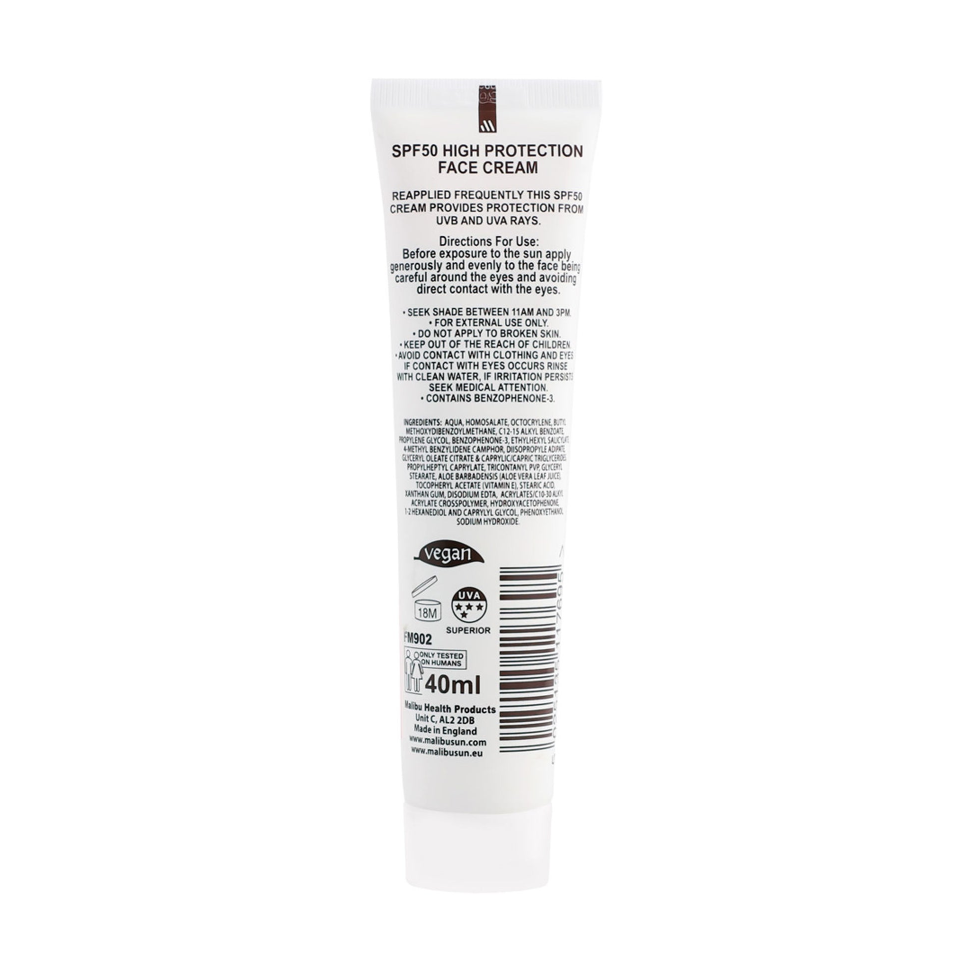 Malibu All Day Face Cream SPF 50