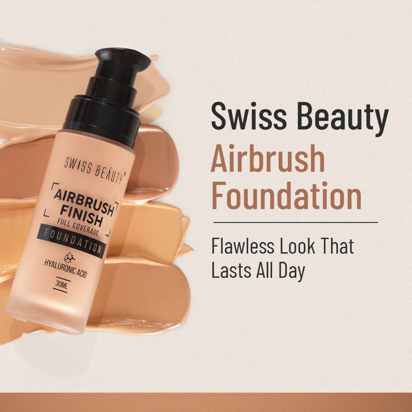 Swiss Beauty Airbrush Finish Full Coverage Foundation - 8 Golden Bronze