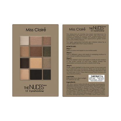 Miss Claire 12 Eyeshadow Kit - The Nudes ++