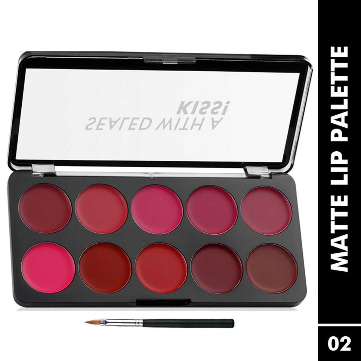 Lyon Beauty Matte Lip Contour Palette Shade 02 with multiple lip color shades and contouring options in a compact palette.