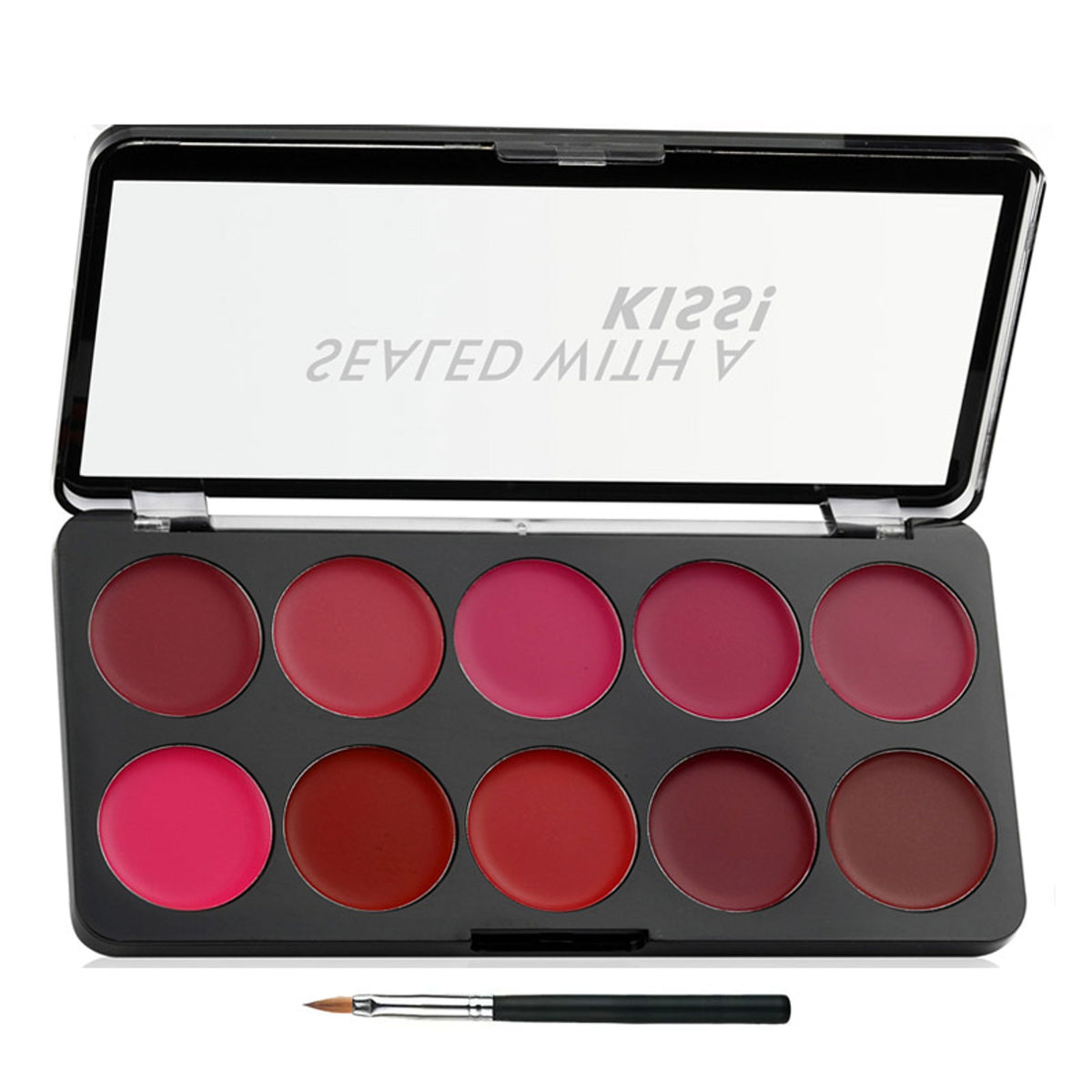 Lyon Beauty Matte Lip Contour Palette Shade 02 featuring multiple neutral lip color shades in a sleek compact.