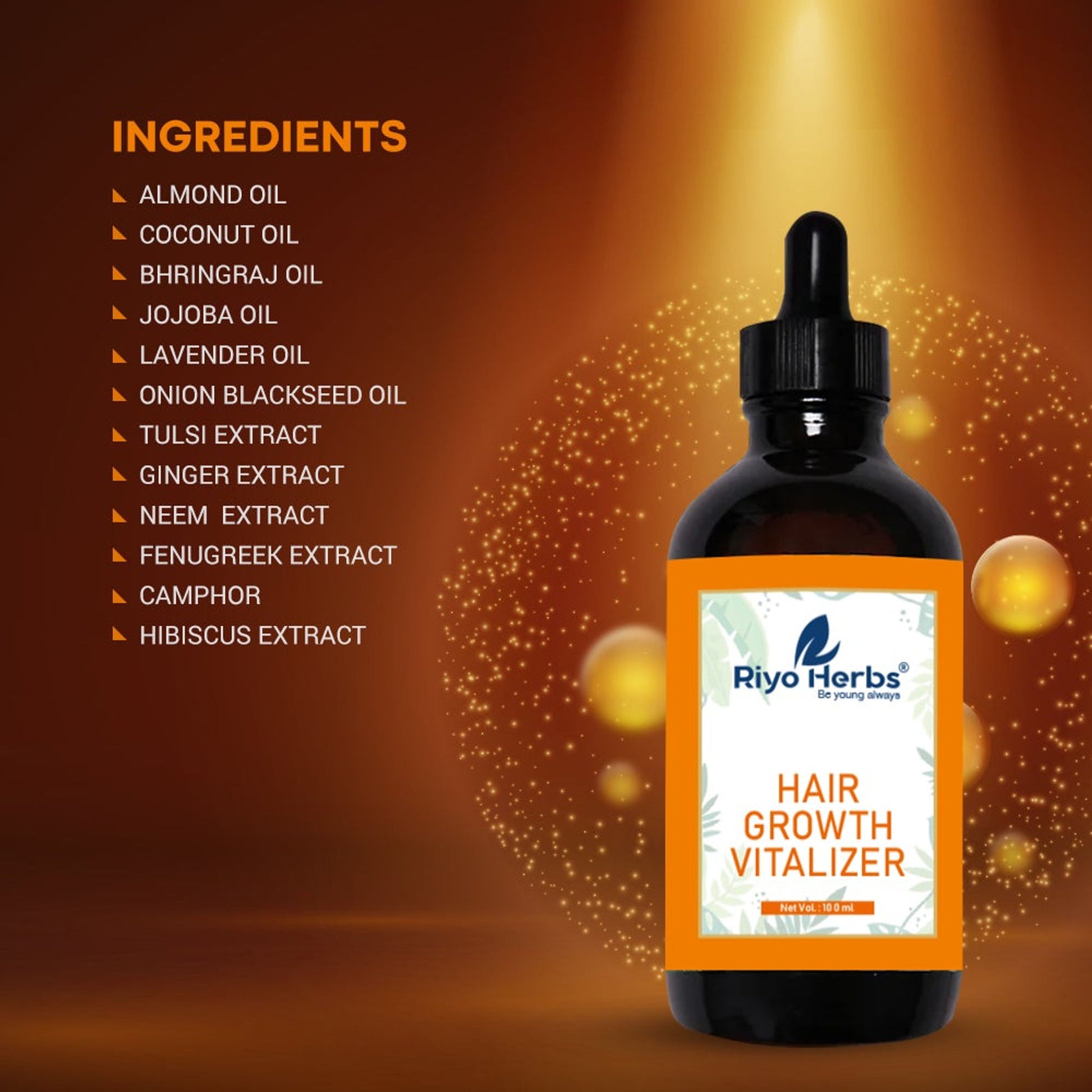 Riyo Herbs Hair Growth Vitalizer Helps in Reducing Hair Fall, Fights Dandruff