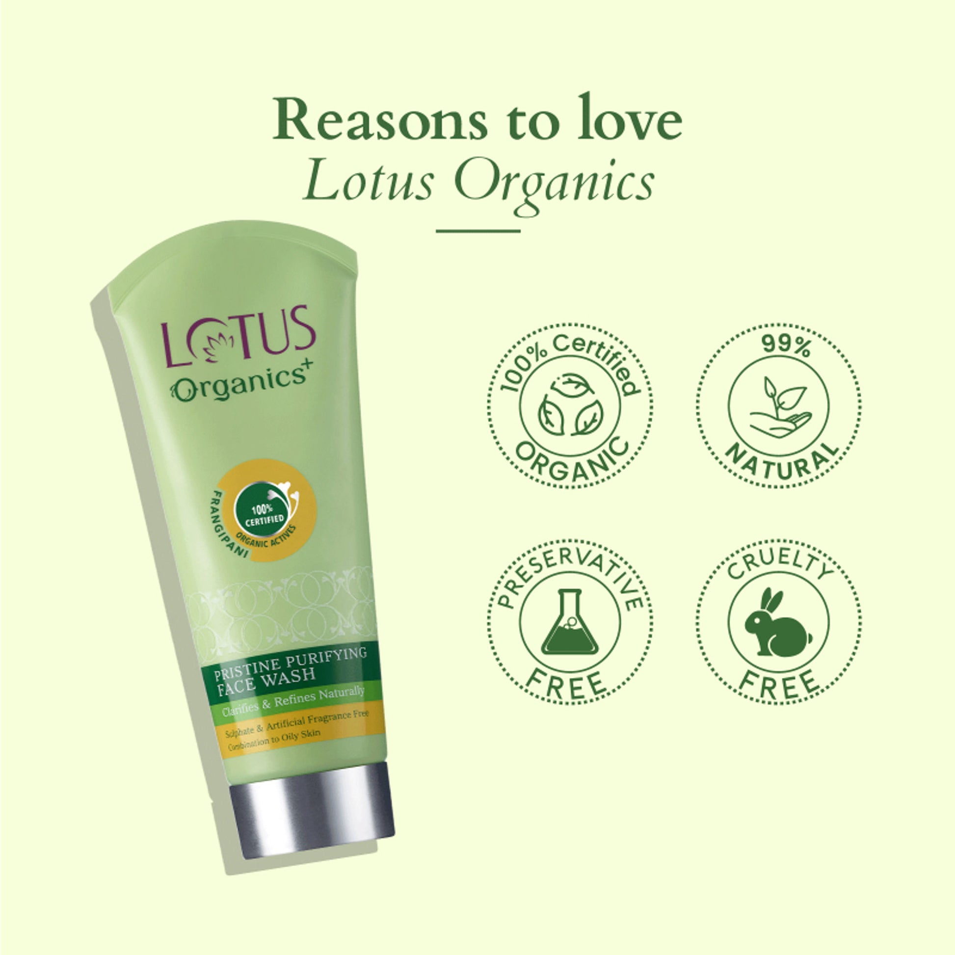 Lotus Organics Pristine Purifying Face Wash