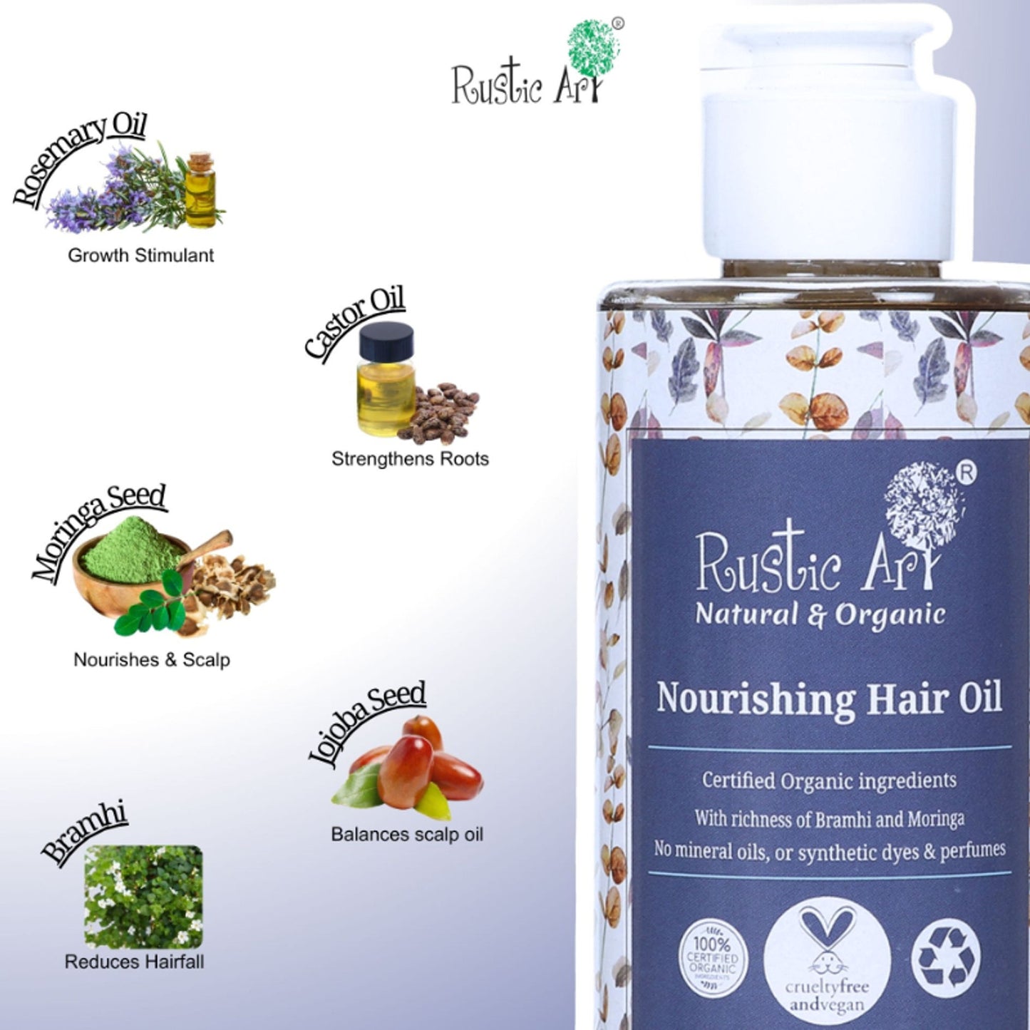 Rustic Art Organic Nourishing Hair Oil