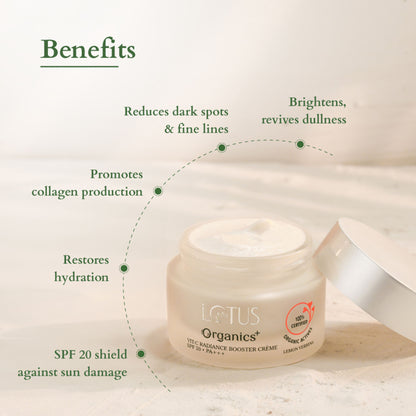 Lotus Organics Vit-C Radiance Booster Crème SPF 20 PA+++ - Lemon Verbena