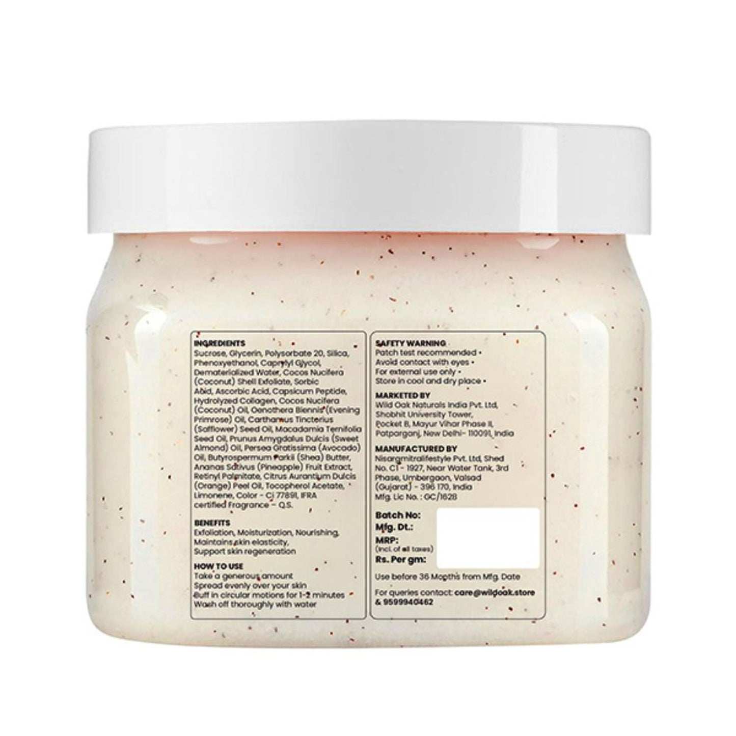 Wild Oak Pina Colada Shea Butter Sugar Body Scrub