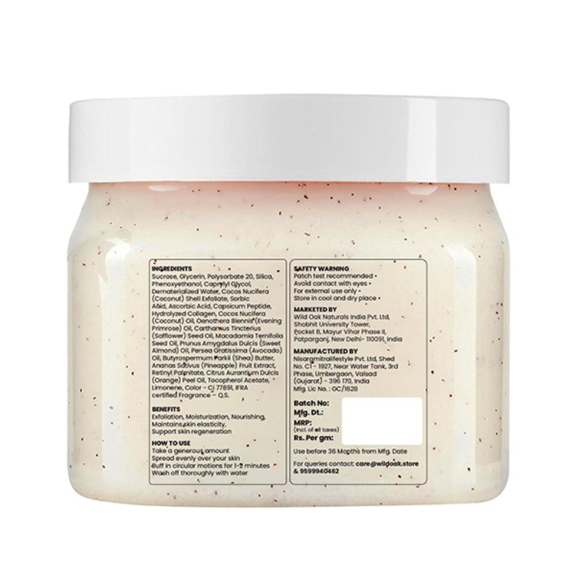 Wild Oak Pina Colada Shea Butter Sugar Body Scrub