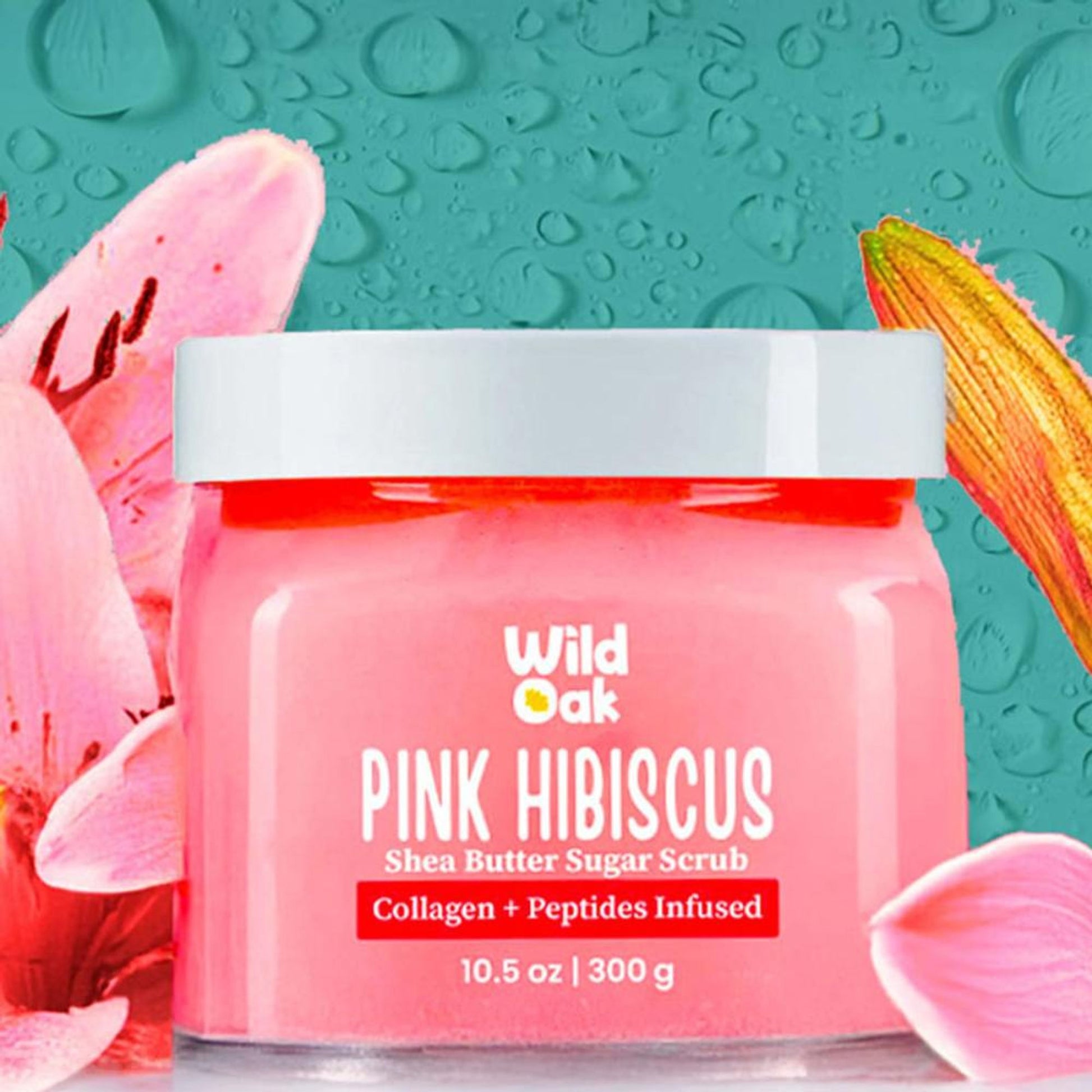 Wild Oak Pink Hibiscus Shea Butter Sugar Body Scrub