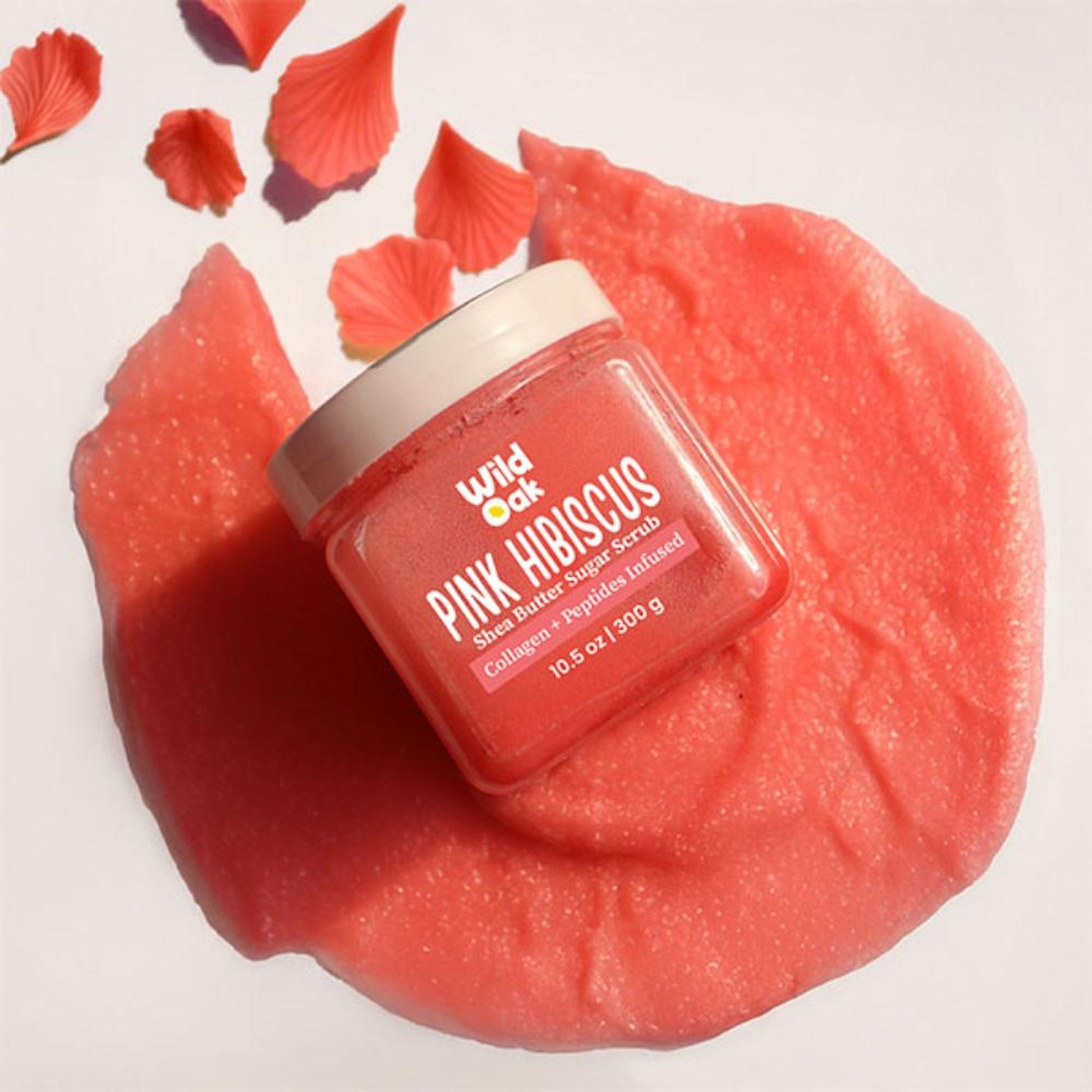 Wild Oak Pink Hibiscus Shea Butter Sugar Body Scrub