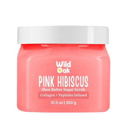 Wild Oak Pink Hibiscus Shea Butter Sugar Body Scrub