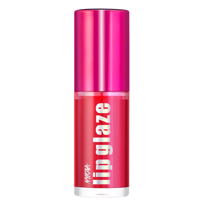 Nykaa Lip Glaze High Shine and Pigment Lip Gloss Oil Lip Glaze - Cherry Custard