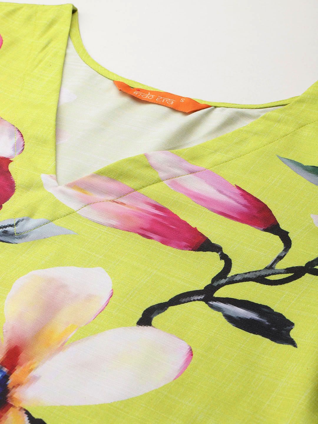 Indyancart IE Floral Printed Kurta with Trousers