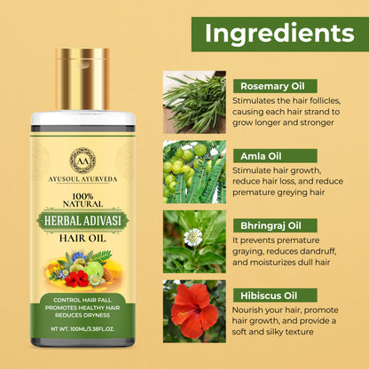 Ayusoul Ayurveda Herbal Adivasi Hair Oil